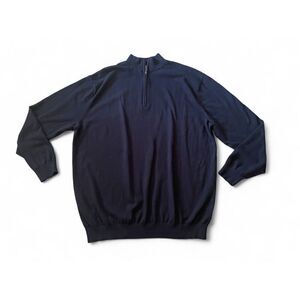 ROCHESTER Men’s Black Cotton /Cashmere Sweater XLT Good Condition